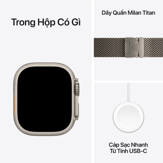 Apple Watch Ultra 3 GPS + Cellular 49mm Milanese (2025) - Ảnh 4