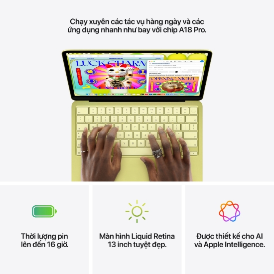 Macbook Neo 13-inch Chip A18 Pro with 6‑core CPU and 5‑core GPU 8GB RAM 256GB SSD - Ảnh 7